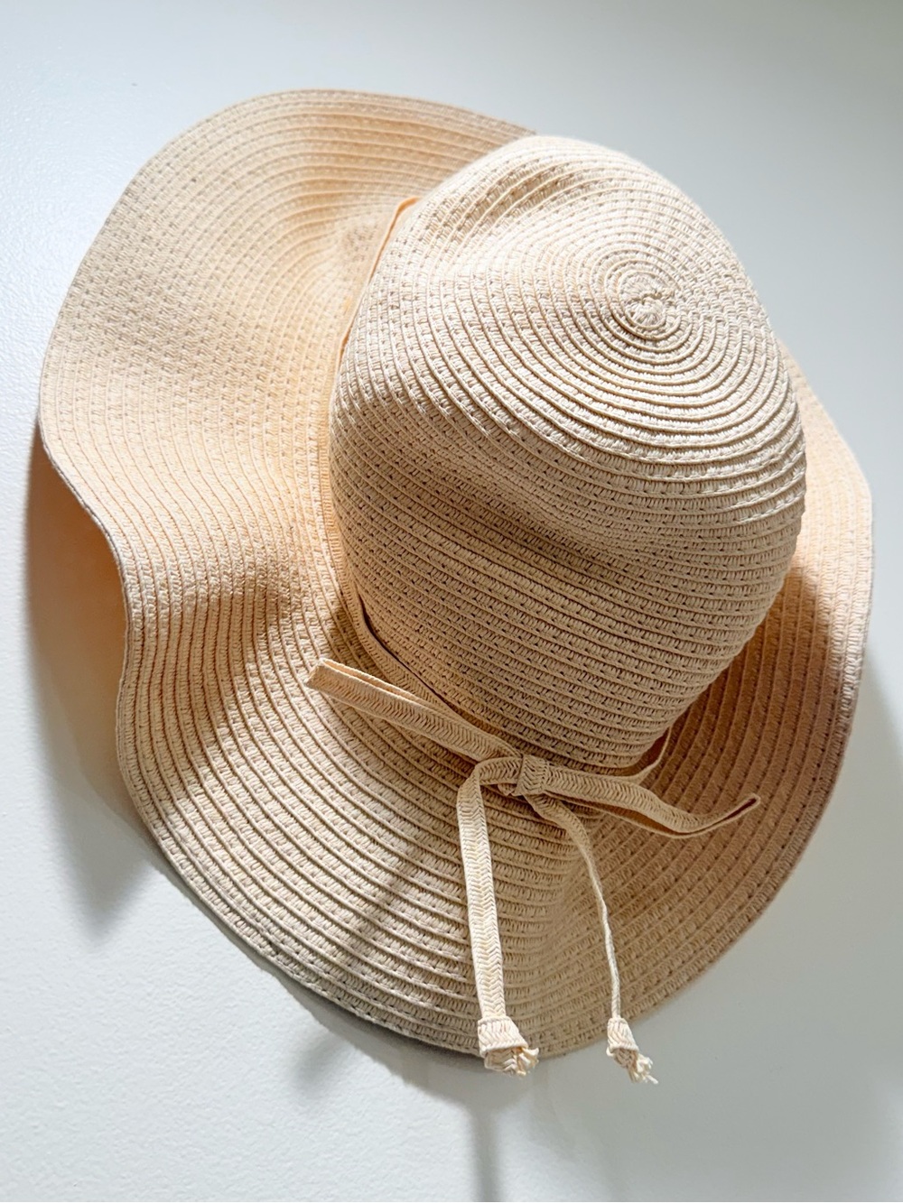 Coastal Chic Cream Floppy Sun Hat Vintage Joe Boxer Beach Hat